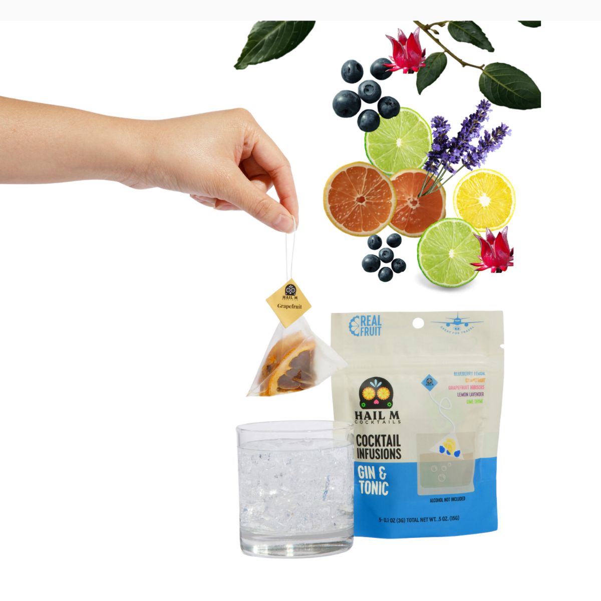 Gin & Tonic Infusion Kit – Sugar Free - Travel Cocktail Tea Bags
