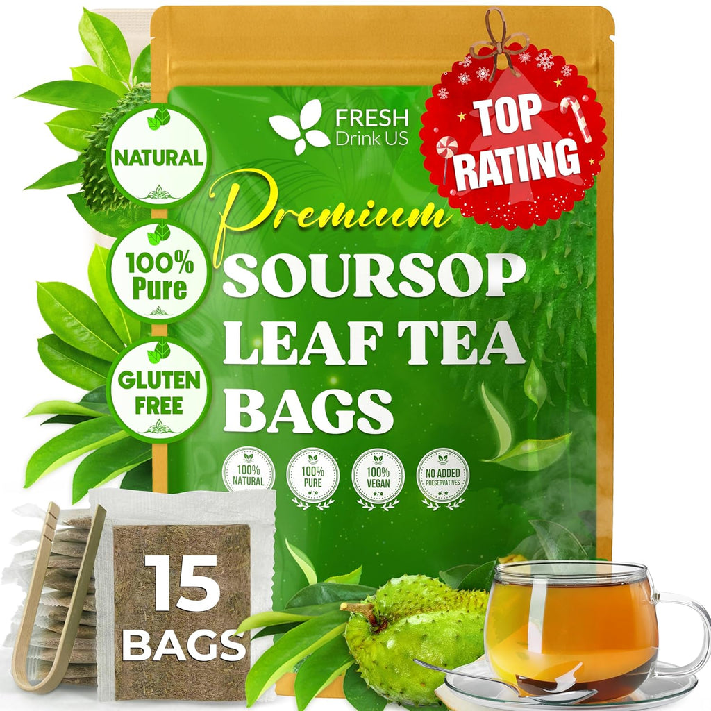 Premium Soursop Leaves Tea bags, Dried Soursop Leaves, Soursop Leaf Powder, Guanabana Leaves Tea, Hoja Guanabana Tea