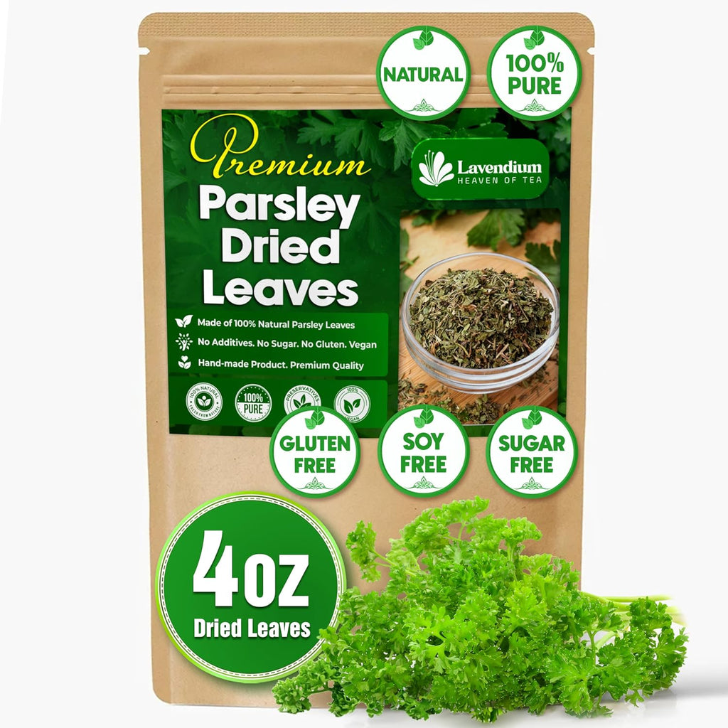 Premium Dried Parsley Leaves – 100% Pure, Non-GMO, Gluten-Free, Vegan – Aromatic Culinary Herb for Cooking, Garnish, and Seasoning