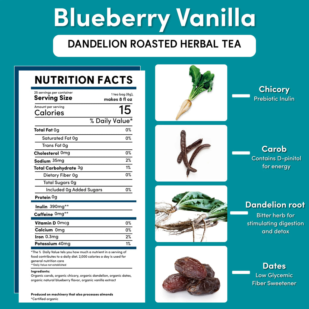 Dandelion Blueberry Vanilla Roasted Herbal Tea