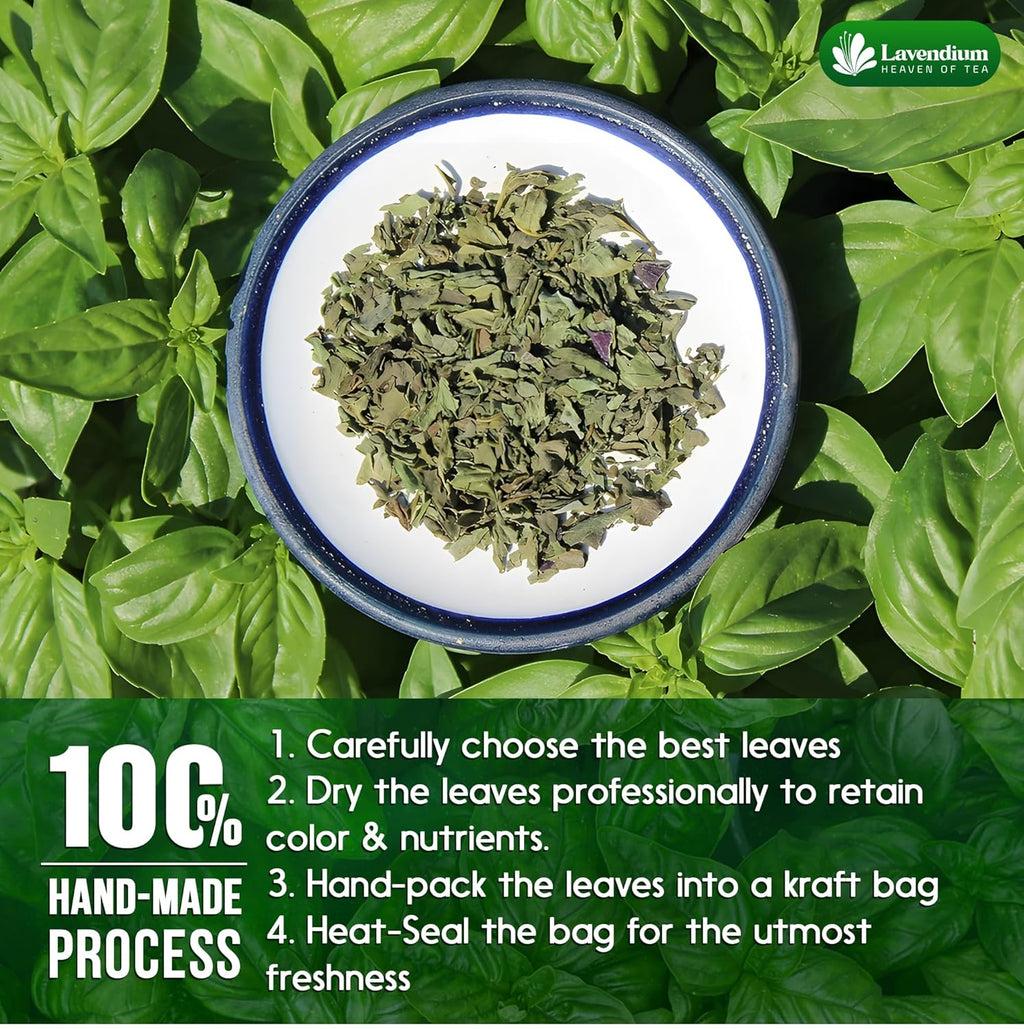 Premium Dried Basil – 100% Pure, Non-GMO, Gluten-Free, Vegan – Aromatic Culinary Herb for Cooking, Garnish, and Seasoning