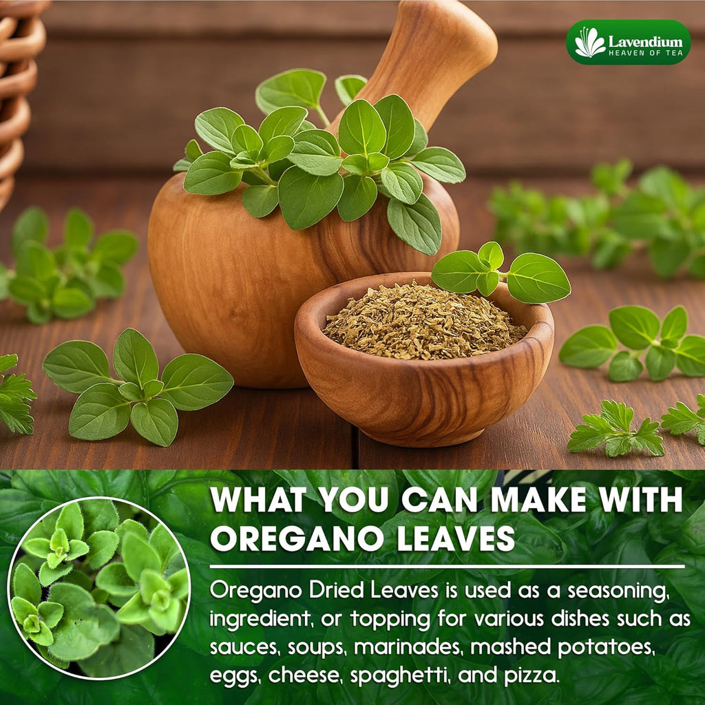 Premium Dried Oregano Leaves – 100% Pure, Non-GMO, Gluten-Free, Vegan – Aromatic Herb for Cooking, Seasoning, Sauces, and Pizza