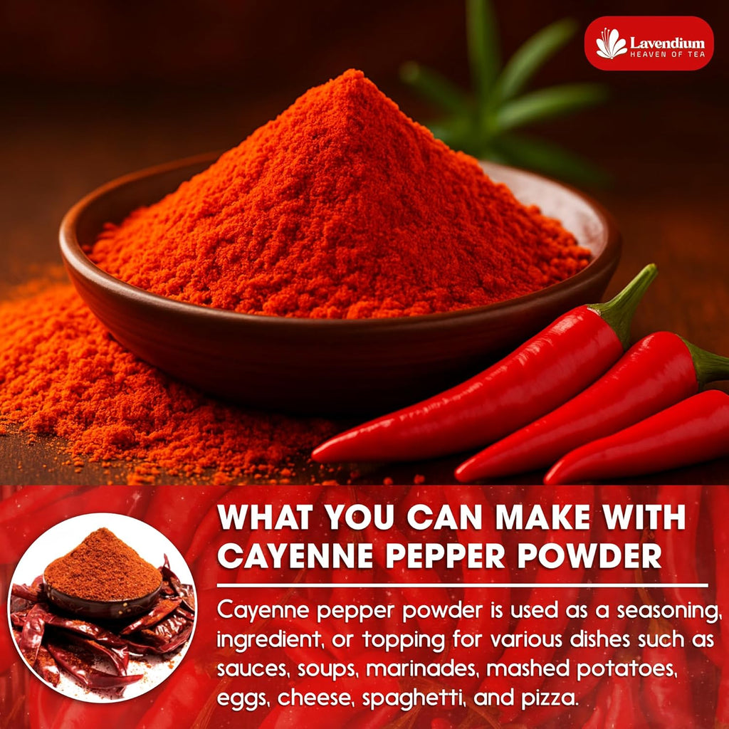 Premium Cayenne Pepper Powder– Pure Ground Red Pepper, Bold and Spicy Flavor