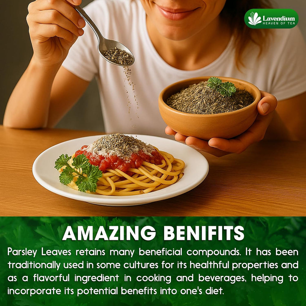 Premium Dried Parsley Leaves – 100% Pure, Non-GMO, Gluten-Free, Vegan – Aromatic Culinary Herb for Cooking, Garnish, and Seasoning