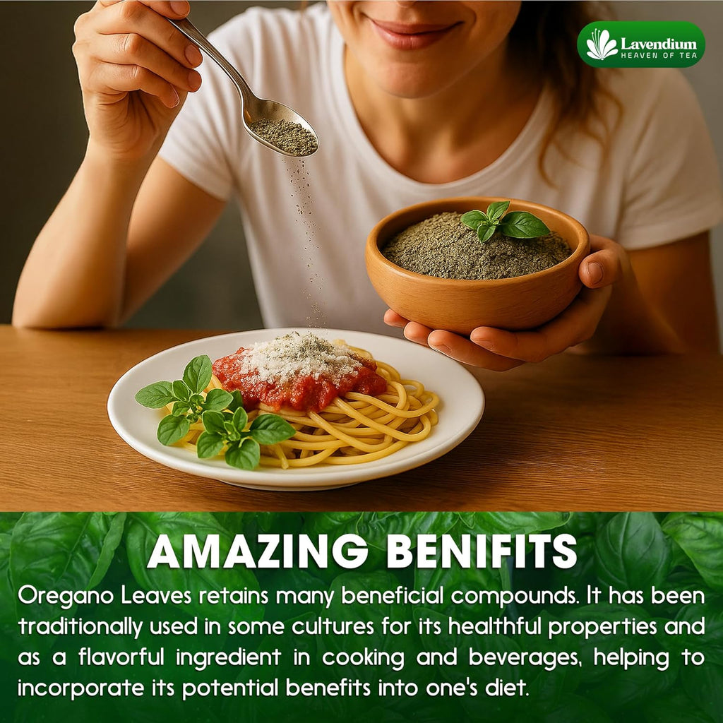 Premium Dried Oregano Leaves – 100% Pure, Non-GMO, Gluten-Free, Vegan – Aromatic Herb for Cooking, Seasoning, Sauces, and Pizza