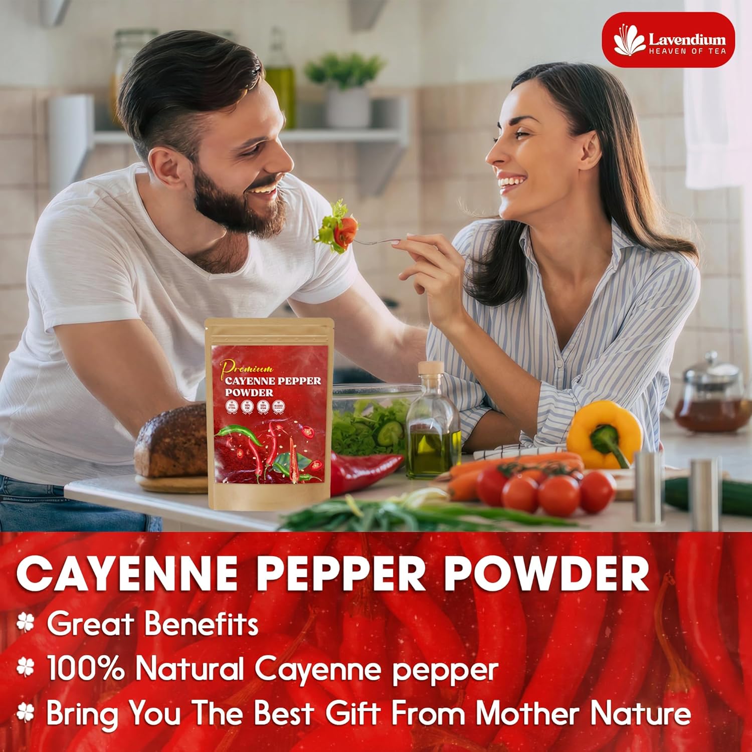 Premium Cayenne Pepper Powder– Pure Ground Red Pepper, Bold and Spicy Flavor