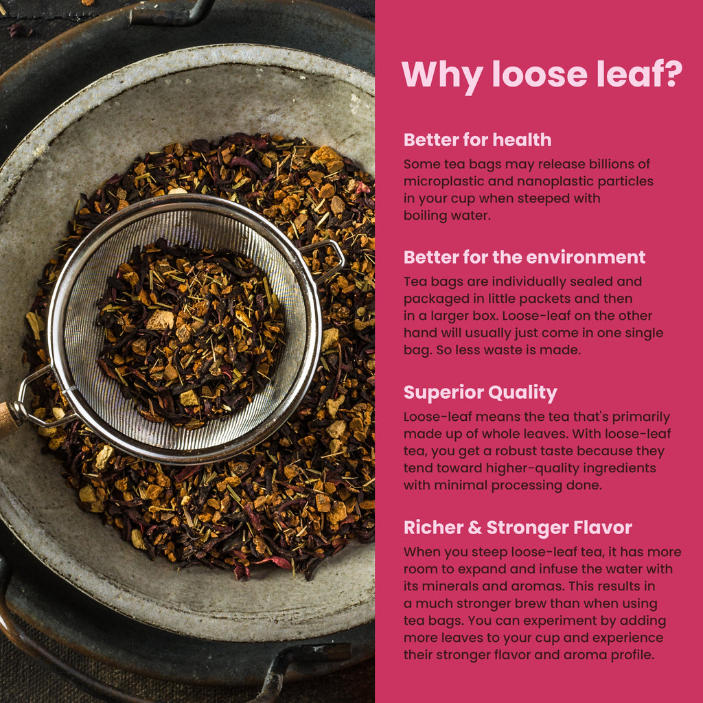 Cinnamon Hibiscus Tea, Antioxidant-Rich Herbal Blend | Organic