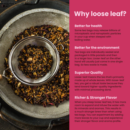 Cinnamon Hibiscus Tea, Antioxidant-Rich Herbal Blend | Organic