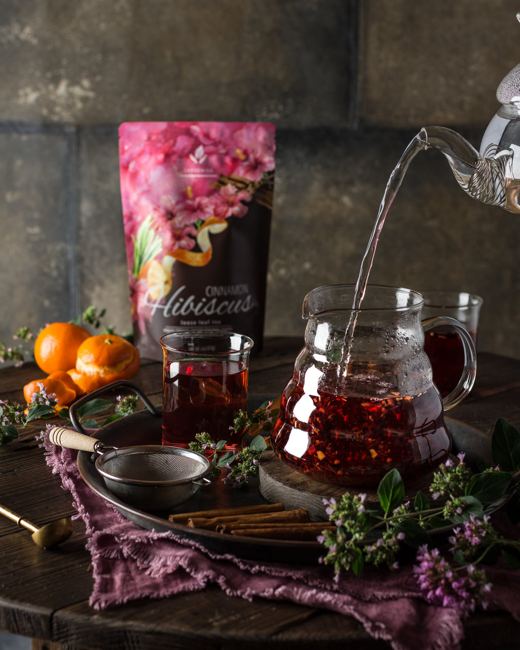 Cinnamon Hibiscus Tea, Antioxidant-Rich Herbal Blend | Organic