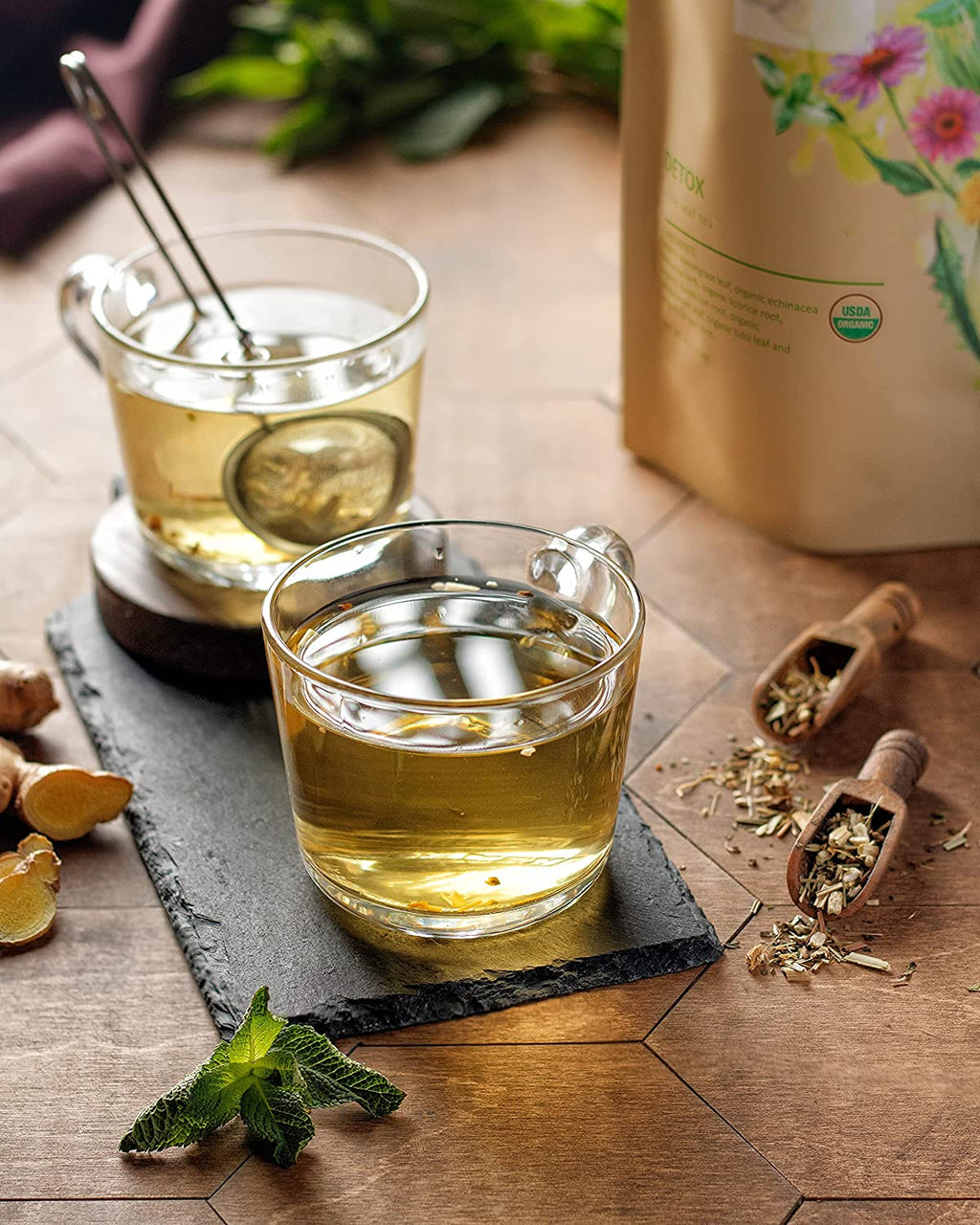 Detox Tea, Ayurvedic Cleanse with Dandelion & Lemongrass | Organic
